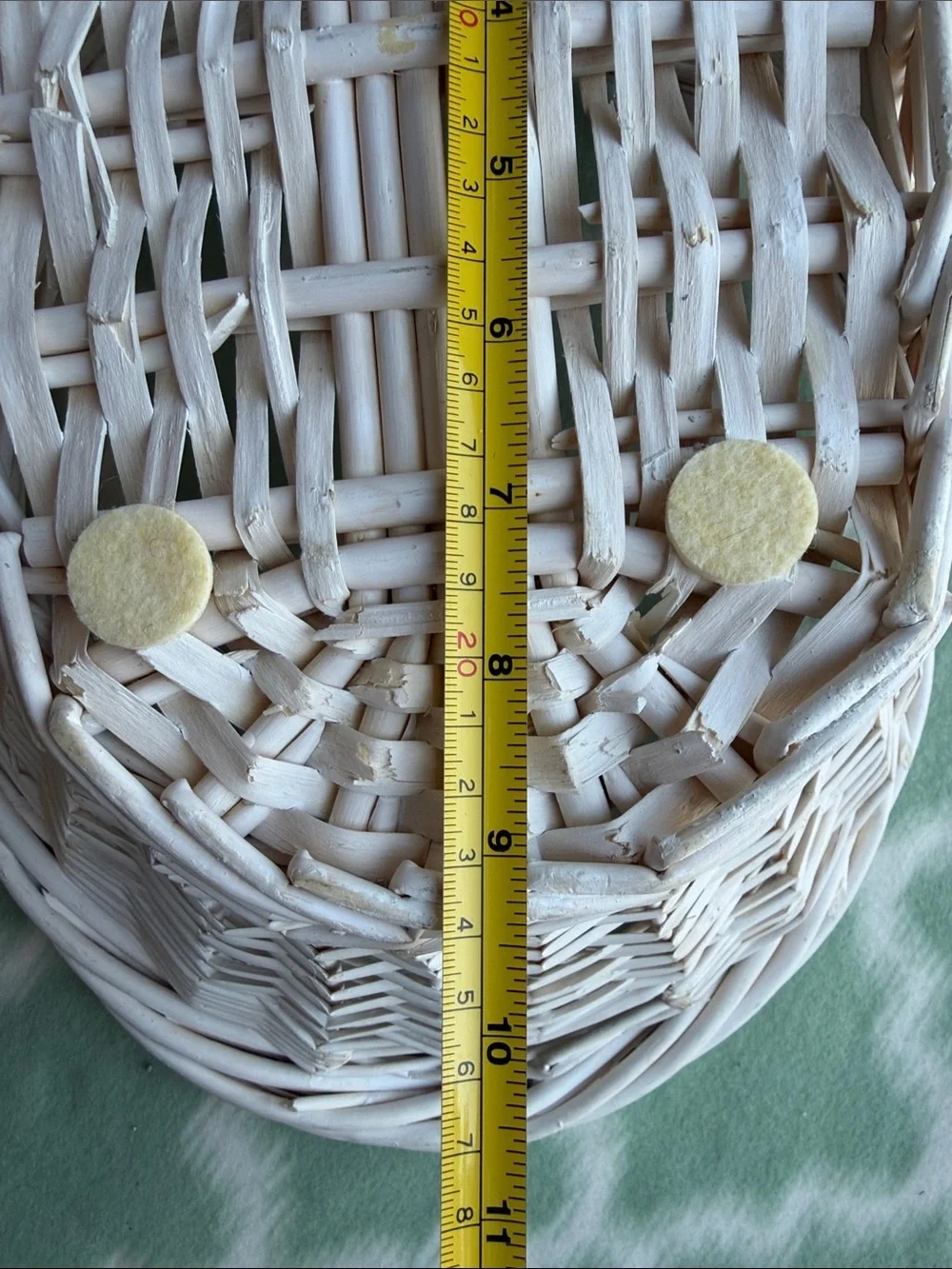 White Wicker Basket - Asymmetrical shape like NEW